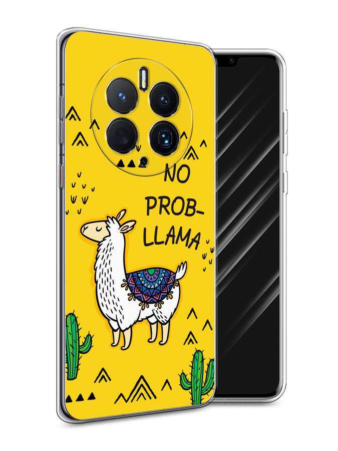

Чехол Awog для Huawei Mate 50 Pro "No probLLama", Желтый;черный;синий, 6109950-2