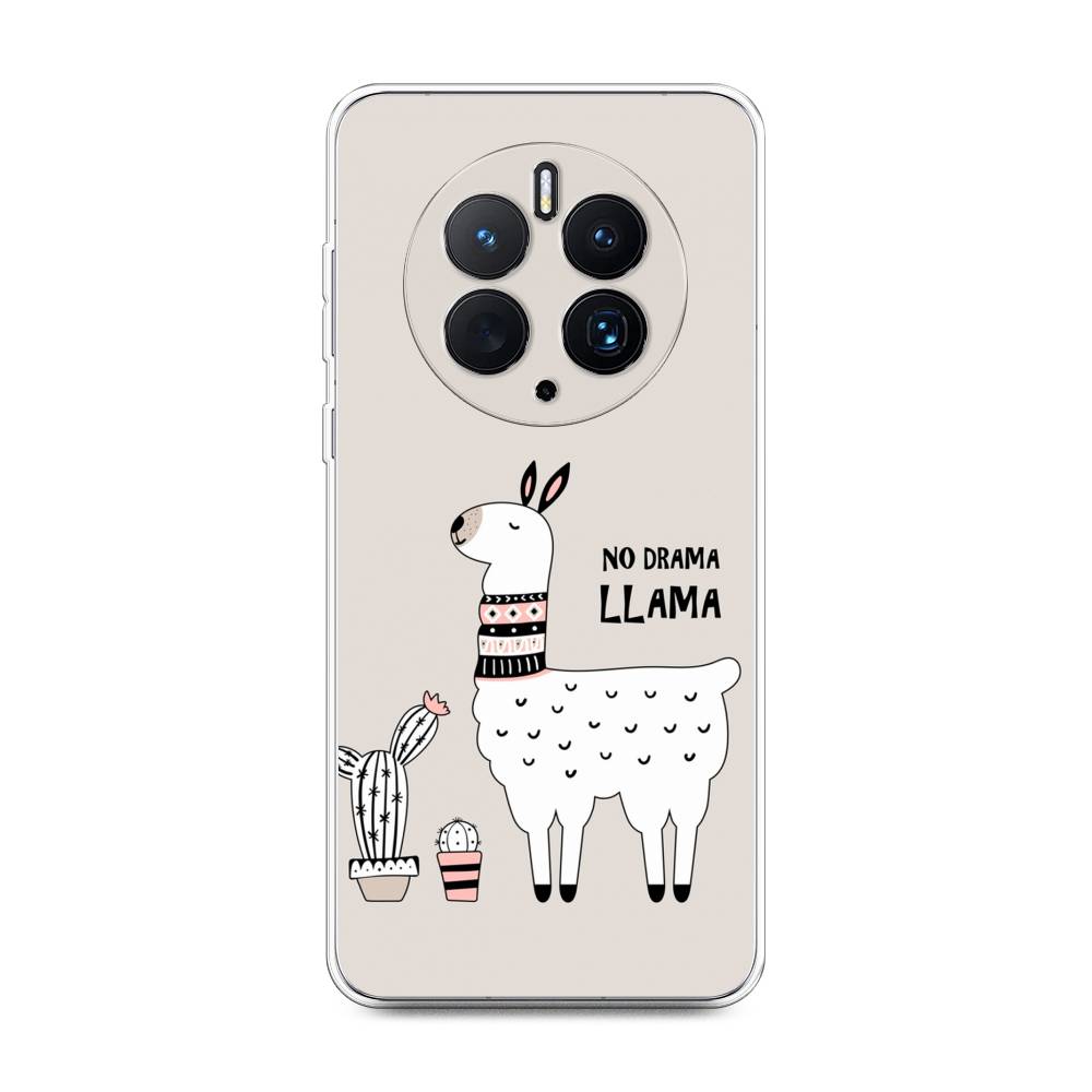 

Чехол Awog для Huawei Mate 50 Pro "No drama LLama", Бежевый;серый;белый, 6109950-2