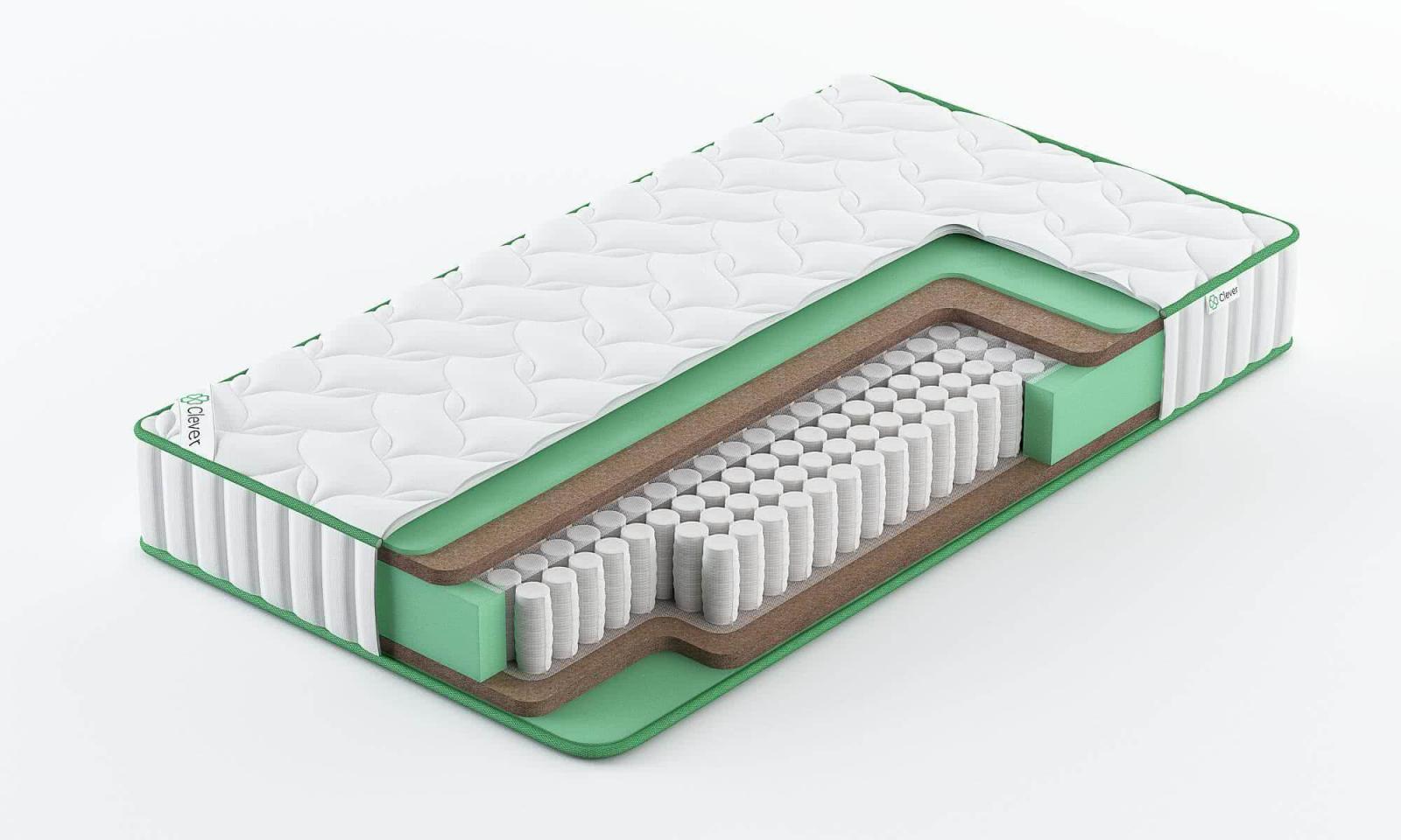 

Матрас Clever Force Firm 240x185, Белый, Force Firm