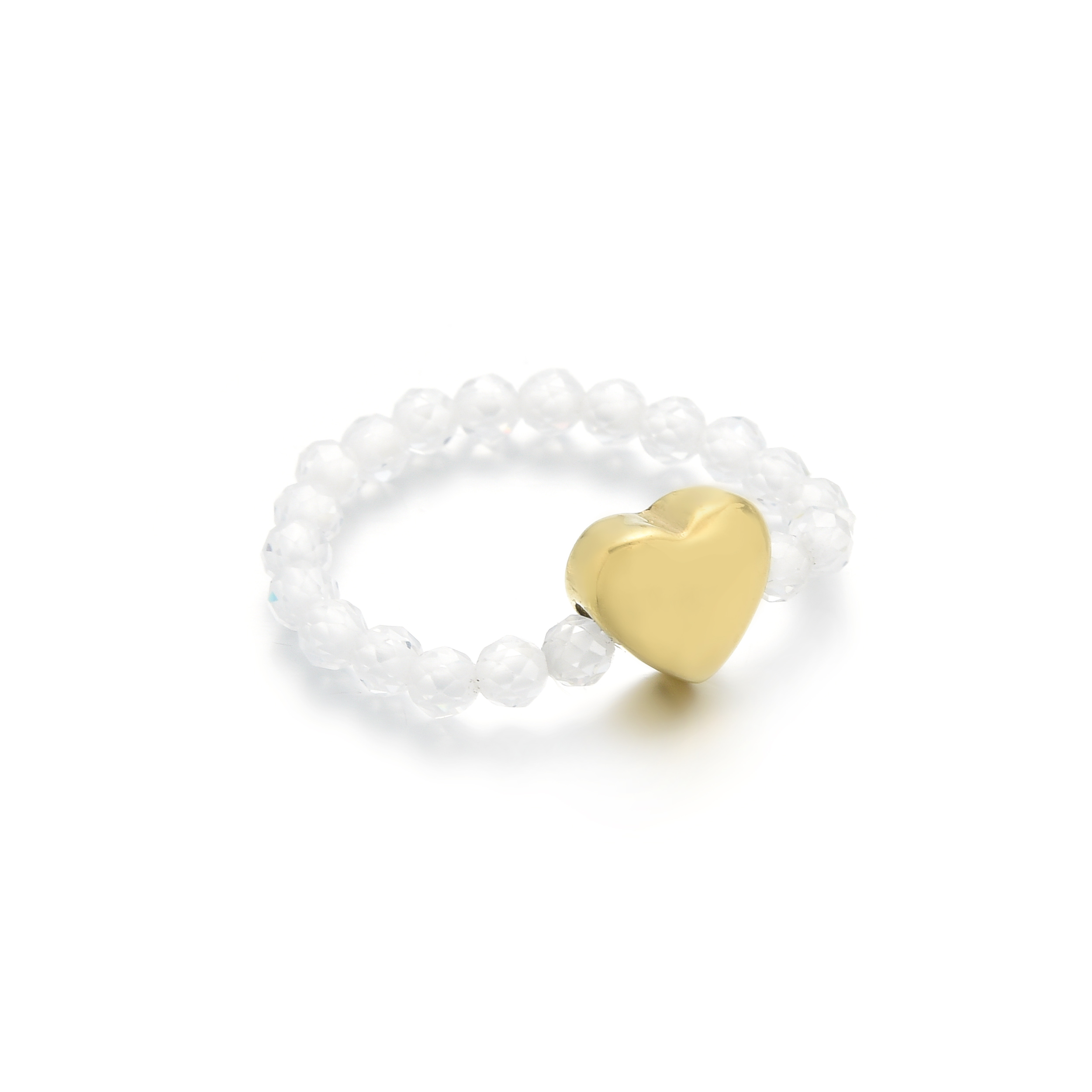 Кольцо для женщин, с сердцем, CR0330031G, жёлто-прозрачное