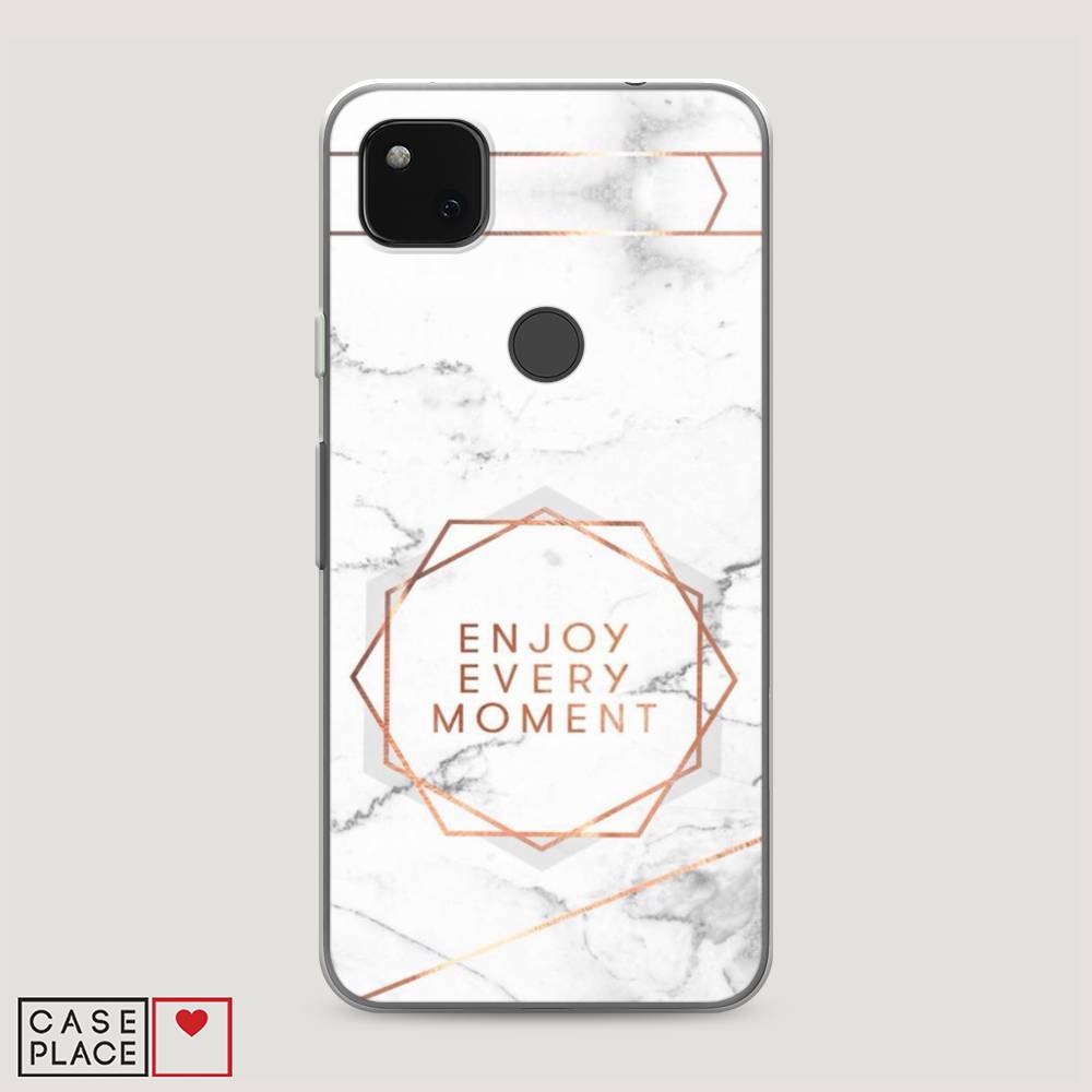 

Чехол Awog на Google Pixel 4A "Enjoy every moment мрамор", Разноцветный, 270650-7