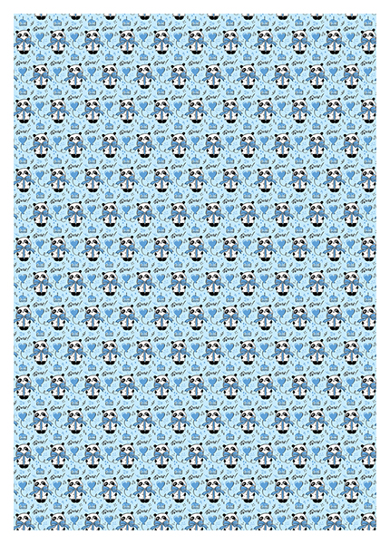 

Упаковочная бумага глянцевая PandaGift Blue MESHU 340586, Голубой, 460-577