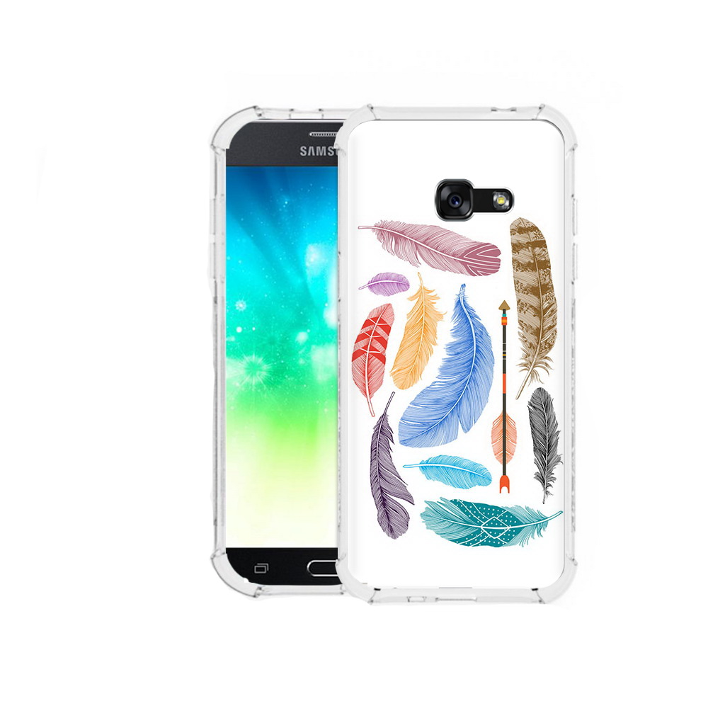 

Чехол MyPads Tocco для Samsung Galaxy A3 (2016) разноцветные перья, Прозрачный, Tocco