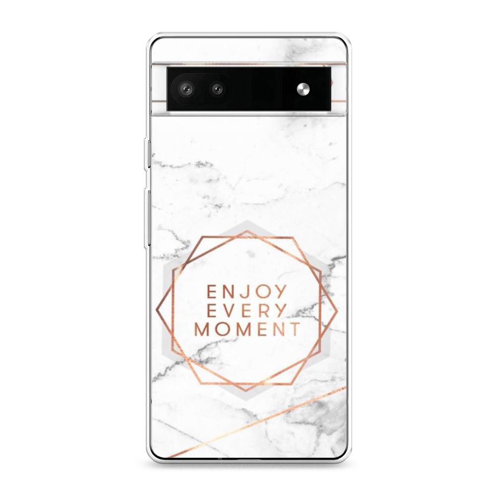 

Чехол Awog на Google Pixel 6A "Enjoy every moment мрамор", Разноцветный, 271150-7