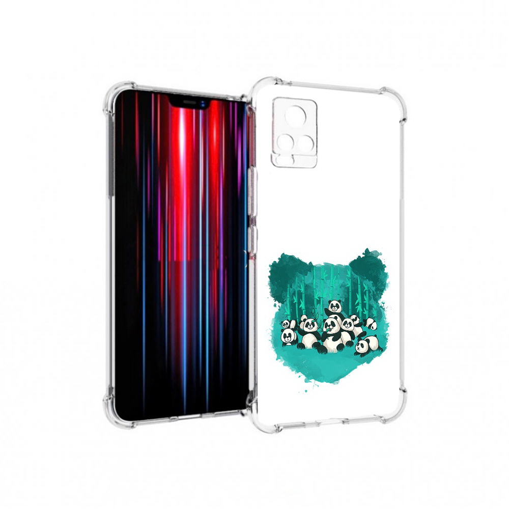 

Чехол MyPads Tocco для Vivo V20 PRO нарисованные панды (PT226964.386.508), Прозрачный, Tocco
