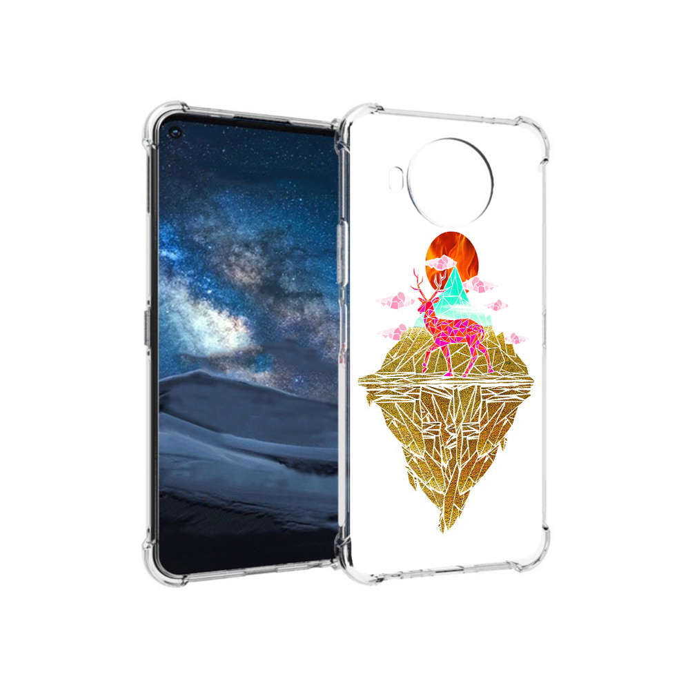 

Чехол MyPads Tocco для Nokia 8.3 розовый олень абстракция (PT227053.110.586), Прозрачный, Tocco