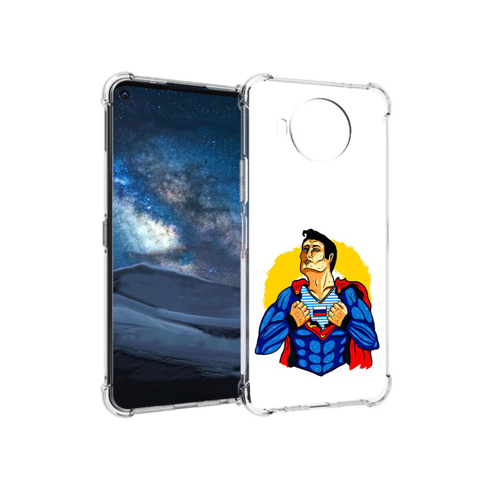 

Чехол MyPads Tocco для Nokia 8.3 русский супермен (PT227053.110.591), Прозрачный, Tocco