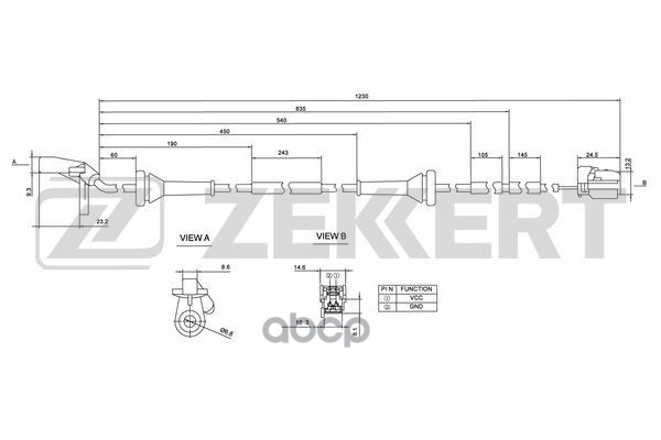 

Датчик Abs Задн. Лев. Volvo Xc90 02- Zekkert арт.se-6148