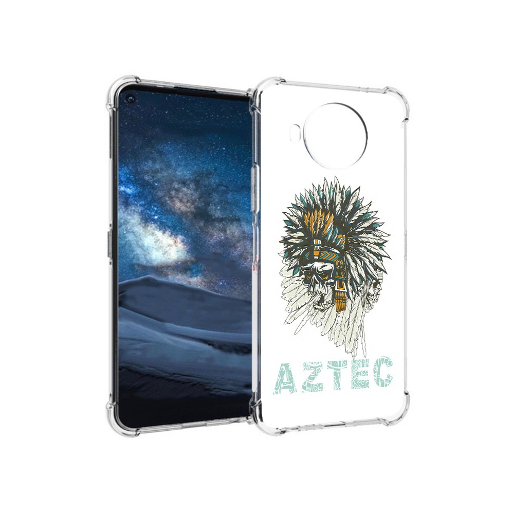 

Чехол MyPads Tocco для Nokia 8.3 скелет индеец (PT227053.110.602), Прозрачный, Tocco