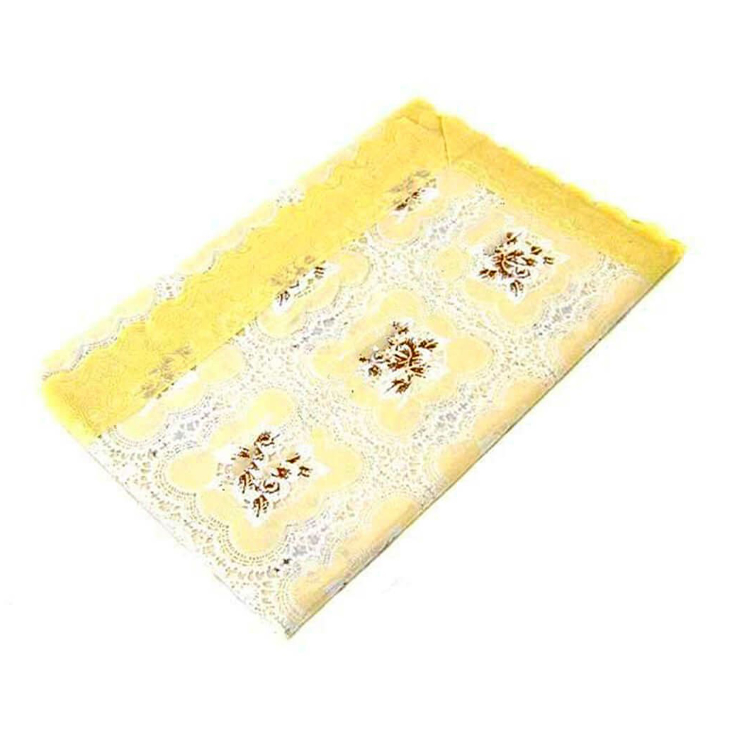 

Скатерть Lace 140 х 110 см винил желтая