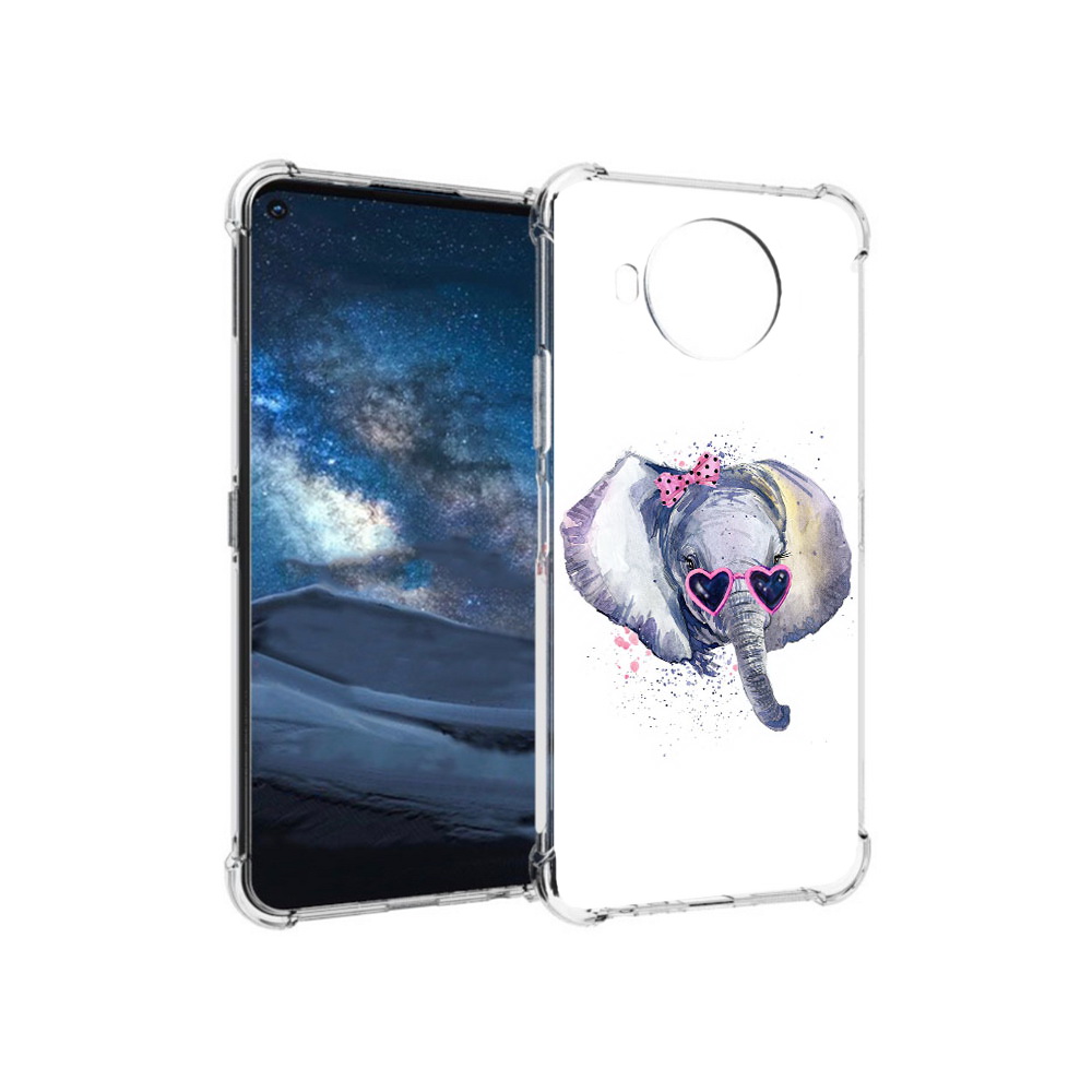

Чехол MyPads Tocco для Nokia 8.3 слоник в очках (PT227053.110.608), Прозрачный, Tocco