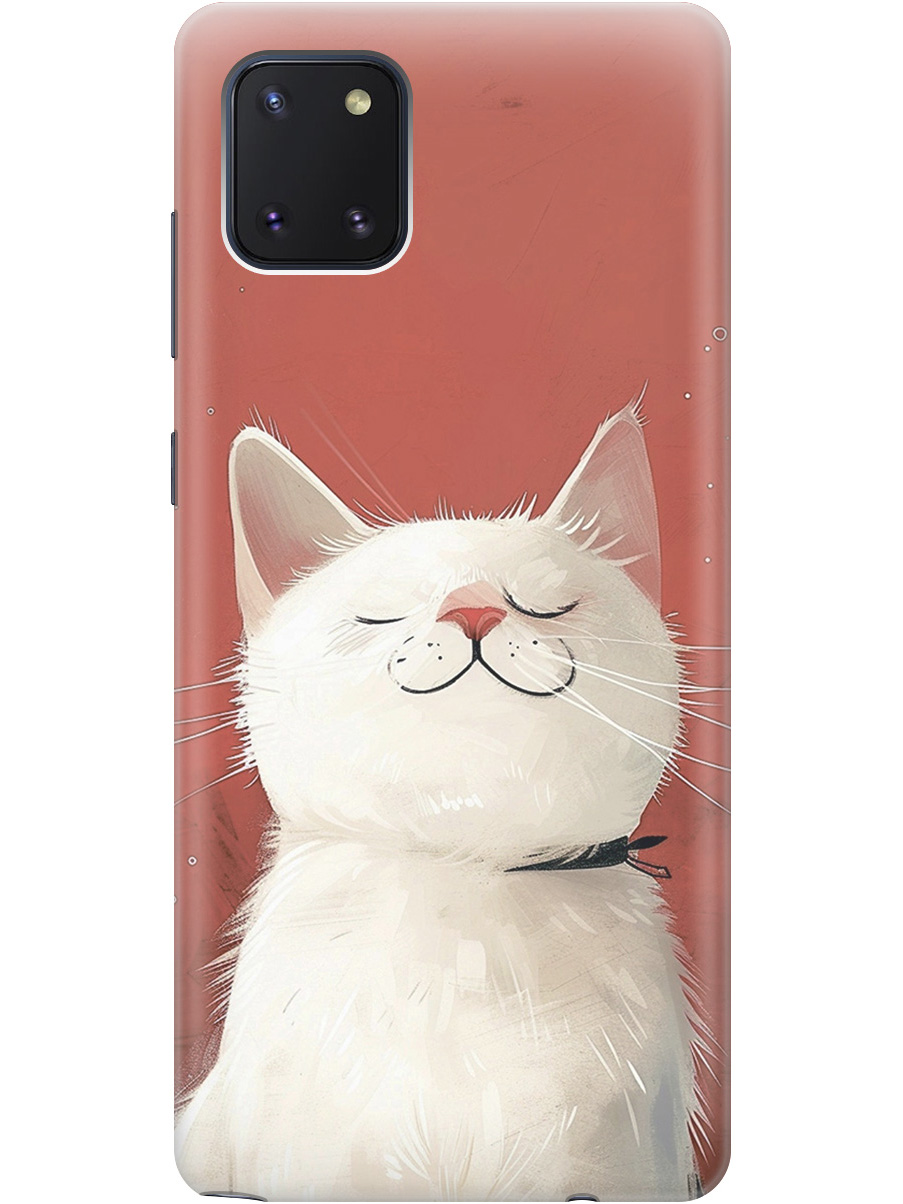 

Силиконовый чехол на Samsung Galaxy Note 10 Lite с принтом "Гордый котик", Прозрачный;белый;красный, 722694812
