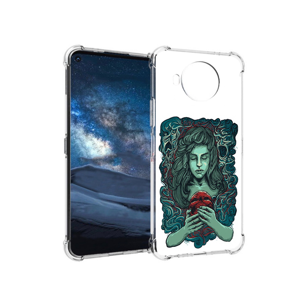 

Чехол MyPads Tocco для Nokia 8.3 спящая девушка (PT227053.110.619), Прозрачный, Tocco