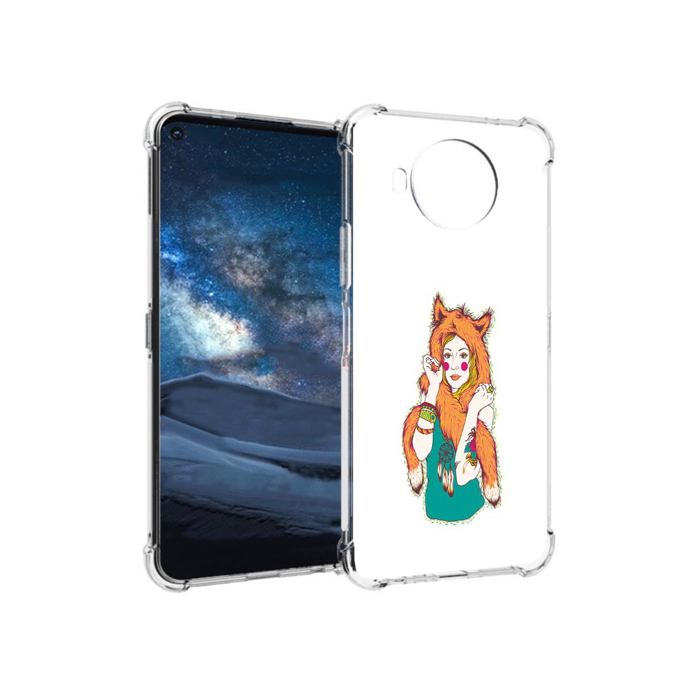 

Чехол MyPads Tocco для Nokia 8.3 Девушка лиса (PT227053.110.62), Прозрачный, Tocco