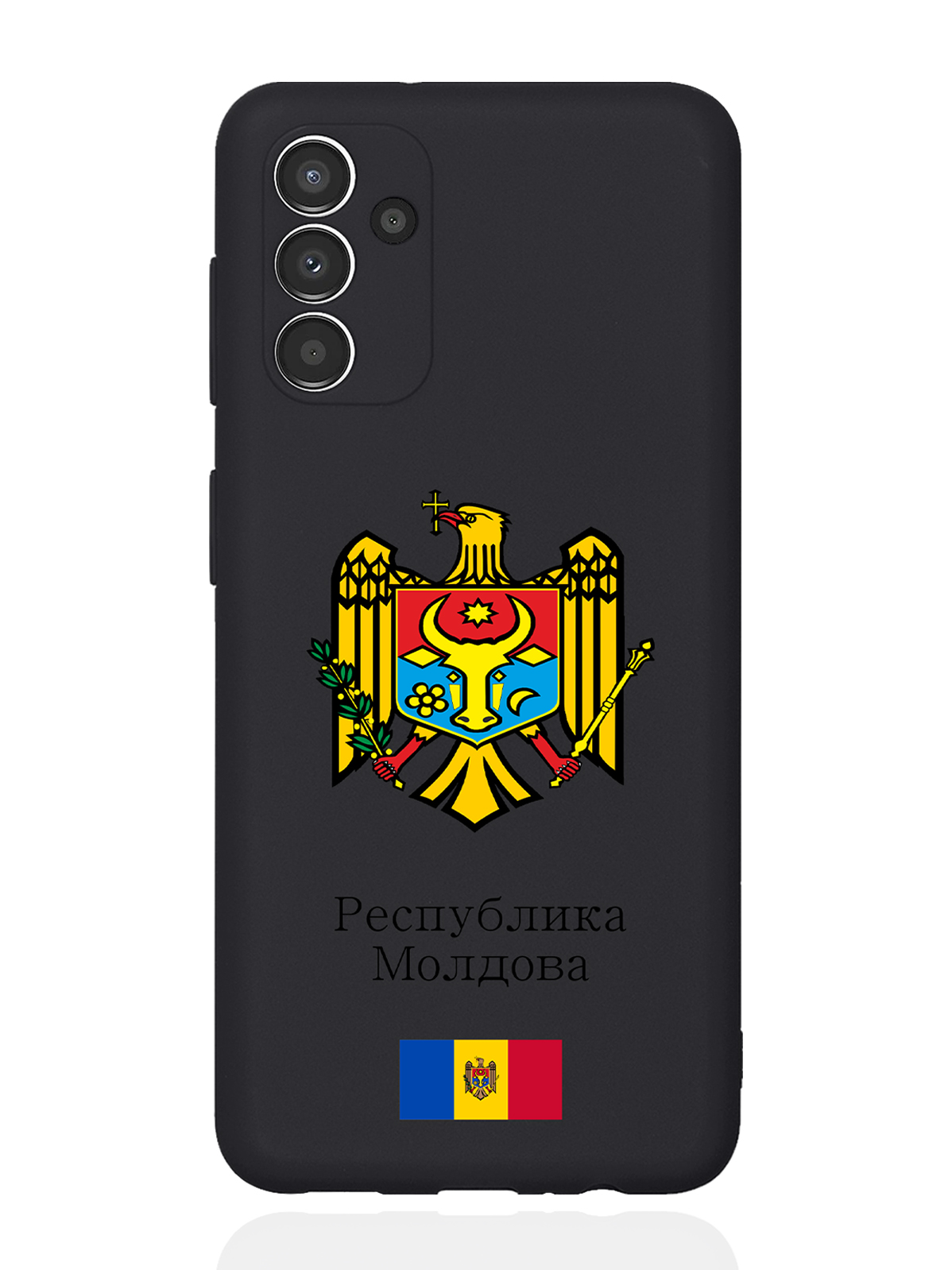 

Чехол SignumCase для Samsung Galaxy A13 5G Герб Республики Молдова/Герб Молдавии черный, Разноцветный