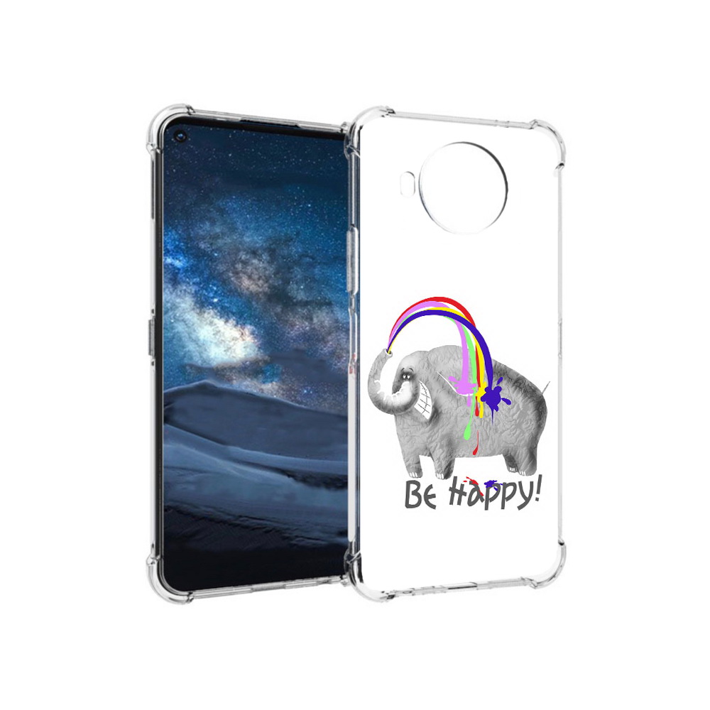 

Чехол MyPads Tocco для Nokia 8.3 счастливый слон (PT227053.110.632), Прозрачный, Tocco