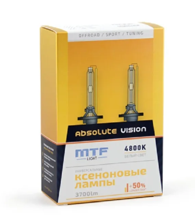 Ксеноновые лампы MTF Light ABSOLUTE VISION +50%, H11(H8, H9), 3800lm, 4800K