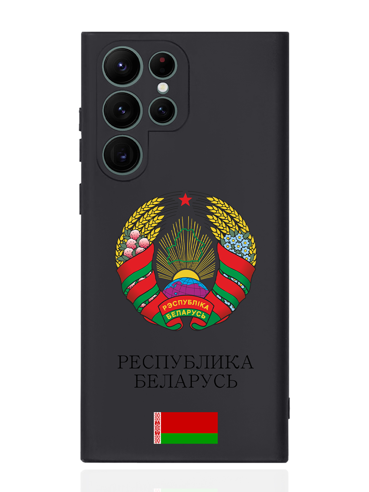 

Чехол SignumCase для Samsung Galaxy S22 Ultra Герб Белоруссии/Герб Беларуси черный, Разноцветный
