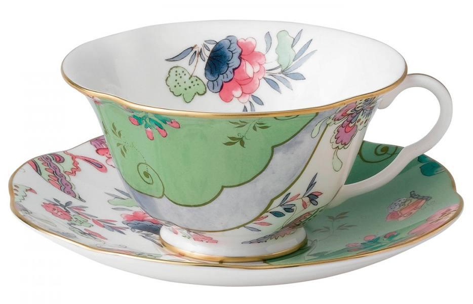 

Чайная пара Wedgwood Butterfly Bloom зеленая 180 мл