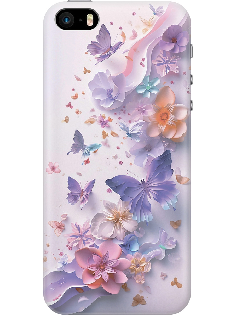 

Силиконовый чехол на Apple iPhone SE / 5s / 5 с принтом 874155, Прозрачный;розовый;фиолетовый, 713830222