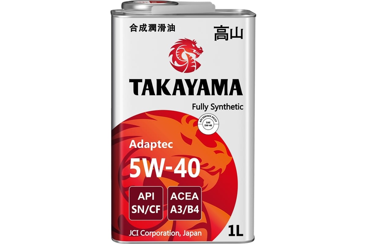 Моторное масло TAKAYAMA Adaptec 5W-40 A3/B4 Sn/Cf 1л