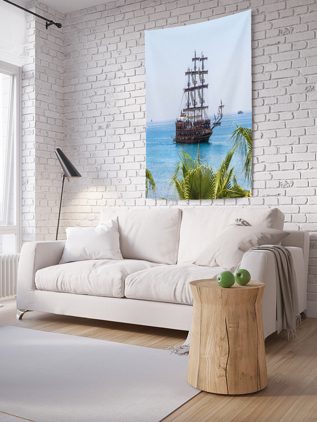 

Вертикальное фотопанно на стену JoyArty Корабль пиратов в море 150x200 см, Корабль пиратов в море