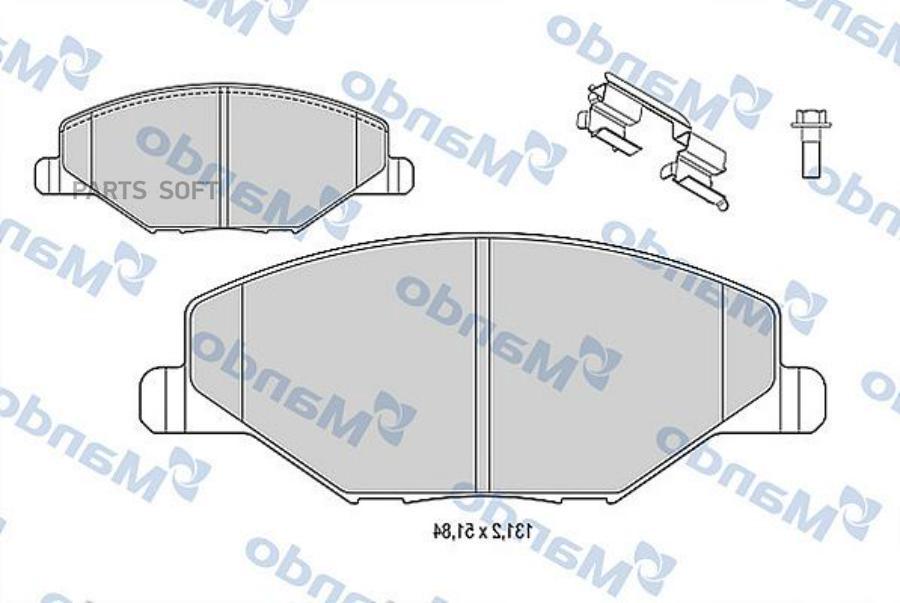 

Колодки Тормозные Mando арт. MBF015812