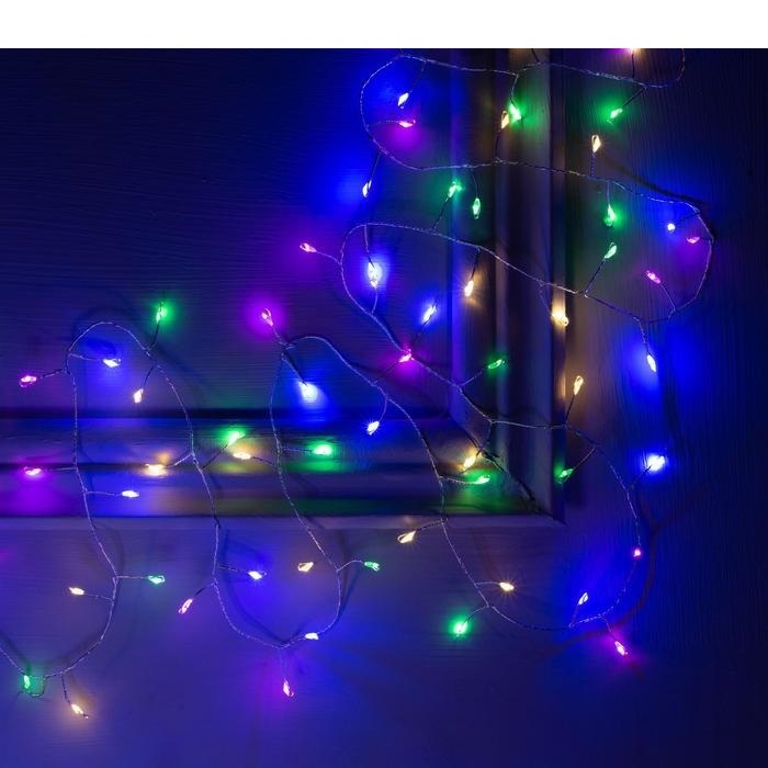 Световая гирлянда новогодняя Luazon Lighting Мишура 5198392 5 м разноцветный/RGB