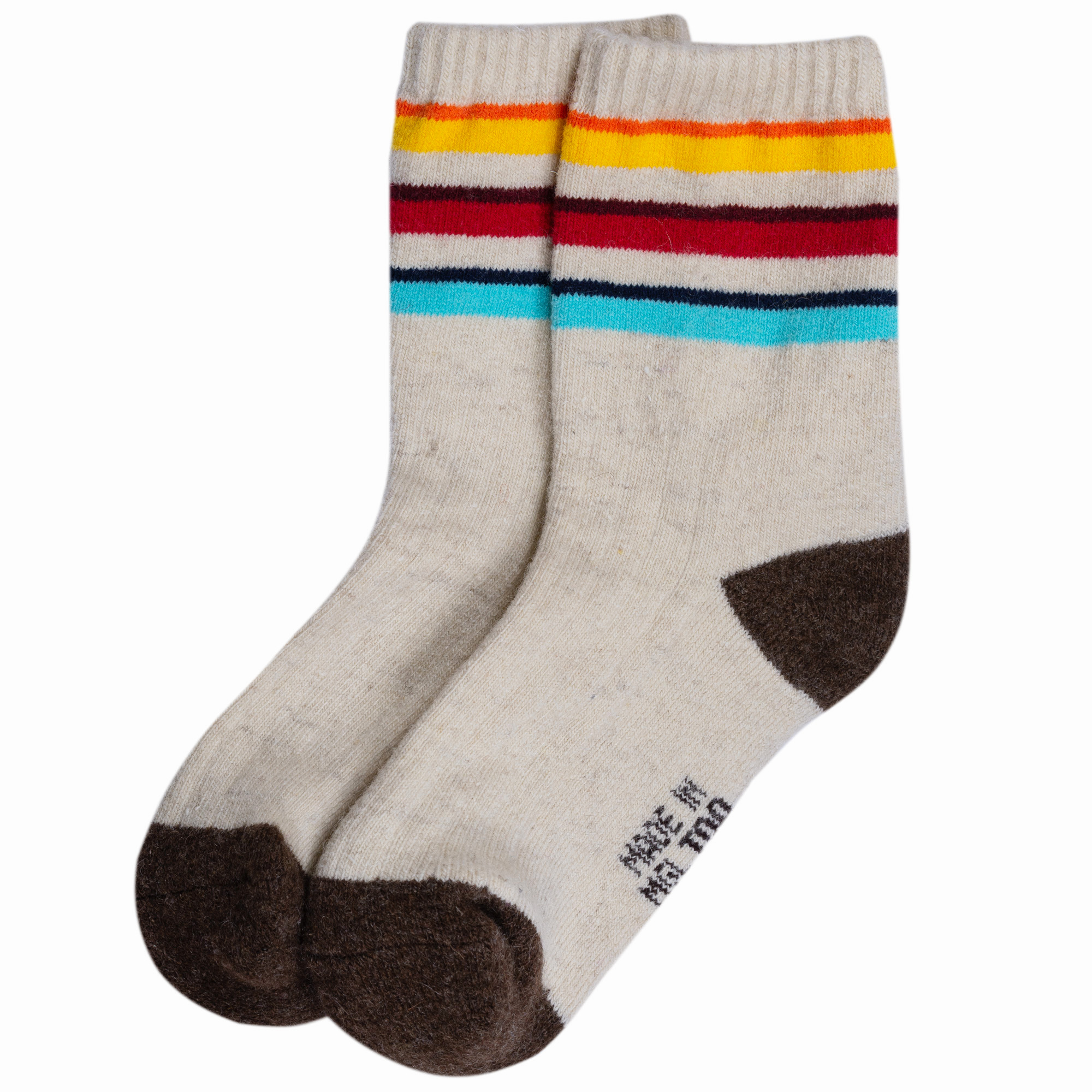 Носки детские Монголка 02158 цв. белый; коричневый р. 10-12 носки унисекс черные с силиконовой пяткой