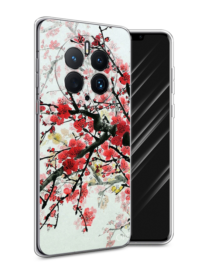 

Чехол Awog для Huawei Mate 50 Pro "Сакура", Розовый;черный, 6109950-4