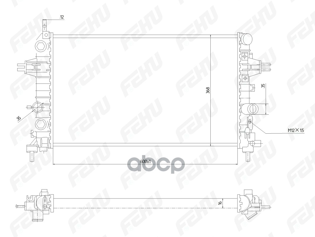 

FEHU Радиатор охлаждения Opel Astra H (04-) 1.6i/1.8i AT