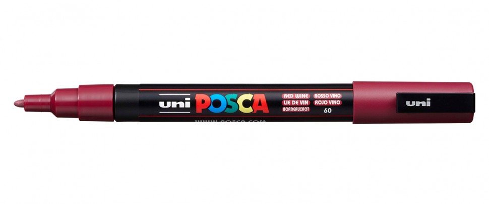 Маркер Uni POSCA PC-3M 0,9-1,3мм овальный  (красное вино (red wine) 60)