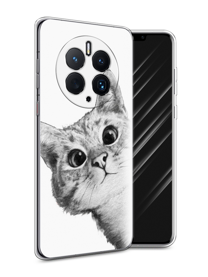 

Чехол Awog для Huawei Mate 50 Pro "Кот рисунок черно-белый", Черный, 6109950-1