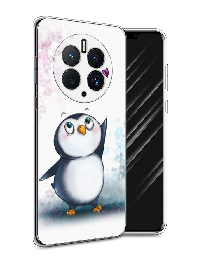 

Чехол Awog для Huawei Mate 50 Pro "Пингвин и сердечко", Белый, 6109950-1