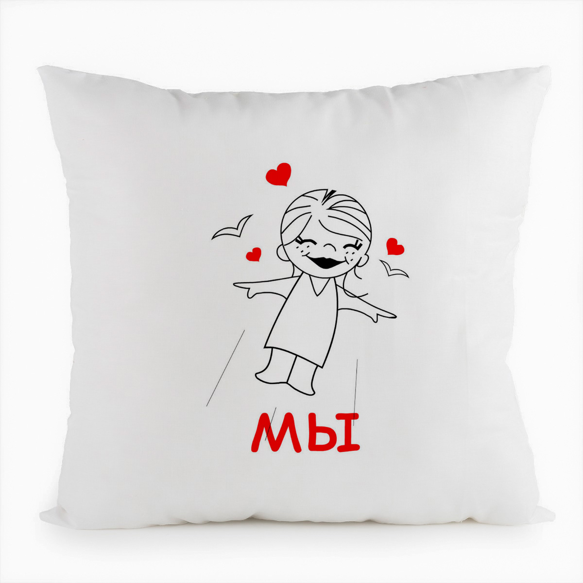

Подушка белая CoolPodarok Love is... Мы Вместе (есть пара)