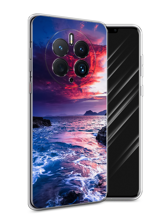 

Чехол Awog для Huawei Mate 50 Pro "Волны 1", Розовый;синий, 6109950-4