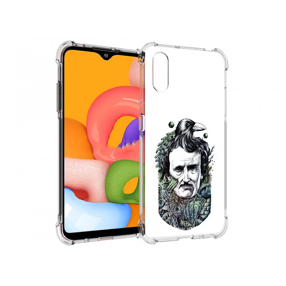 

Чехол MyPads Tocco для Samsung Galaxy A01 Эдгар Аллан с вороном (PT144711.509.203), Прозрачный, Tocco