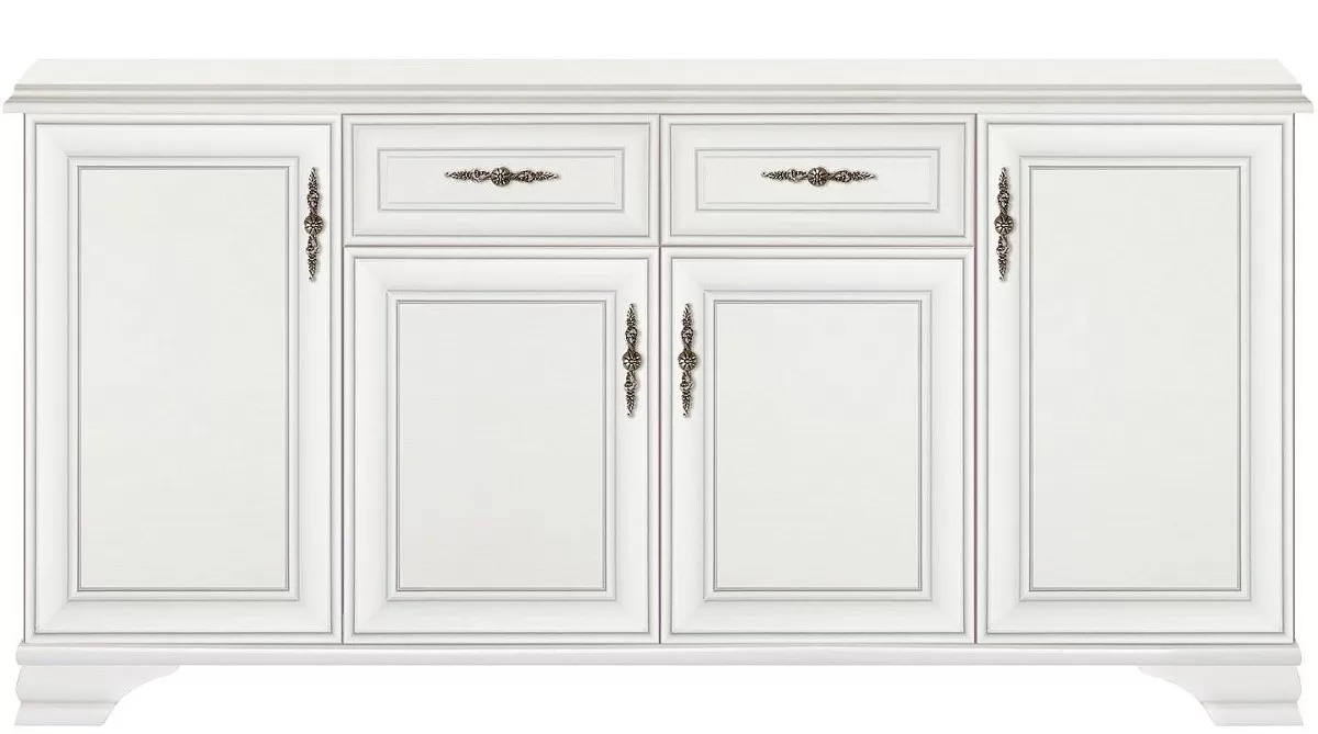 Комод-тумба БРВ МЕБЕЛЬ Kentaki KOM4D2S (белая)