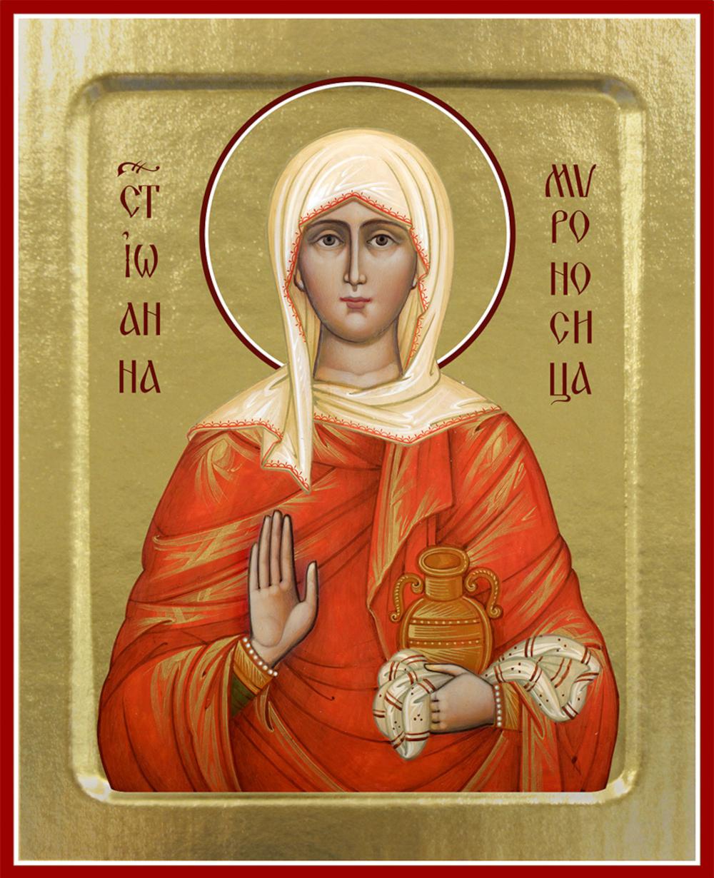 Икона Синопсисъ Иоанна Мироносица, святая на дереве 125 х 160