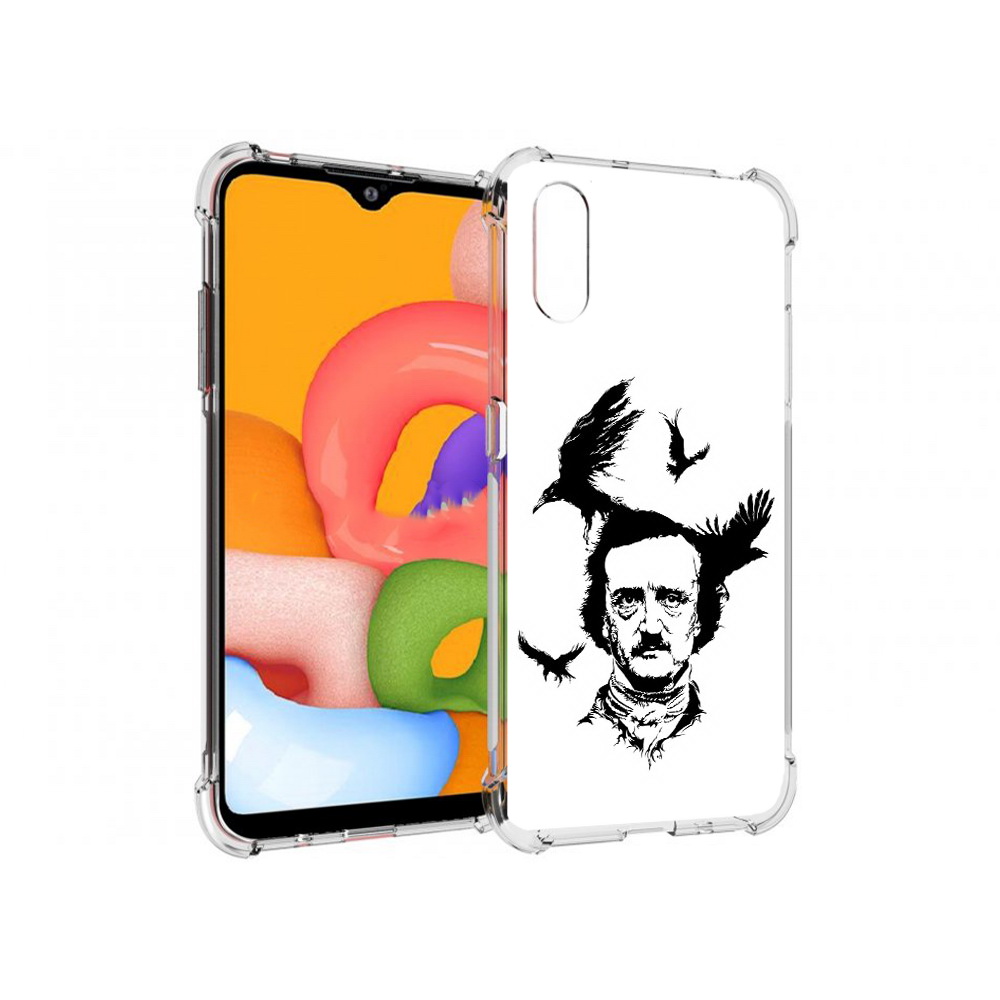 

Чехол MyPads Tocco для Samsung Galaxy A01 Эдгар Аллан черно белый (PT144711.509.204), Прозрачный, Tocco