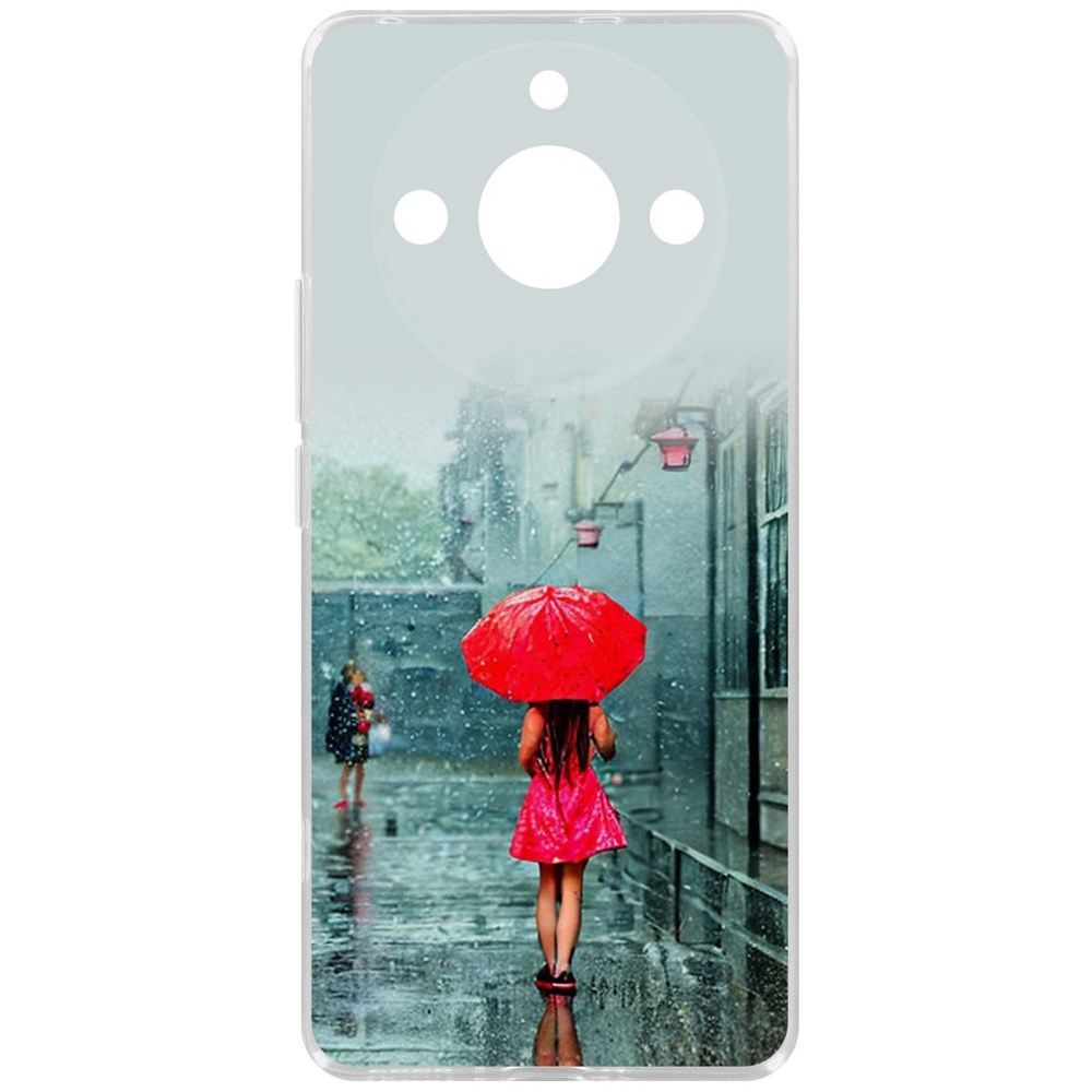

Чехол-накладка Case Красный зонтик для Realme 11 Pro, Прозрачный
