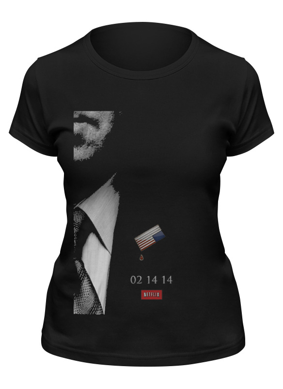 

Футболка женская Printio House of cards черная M, Черный, House of cards