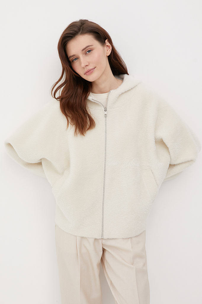 

Кардиган женский Finn Flare FBC13117 бежевый 2XL, FBC13117