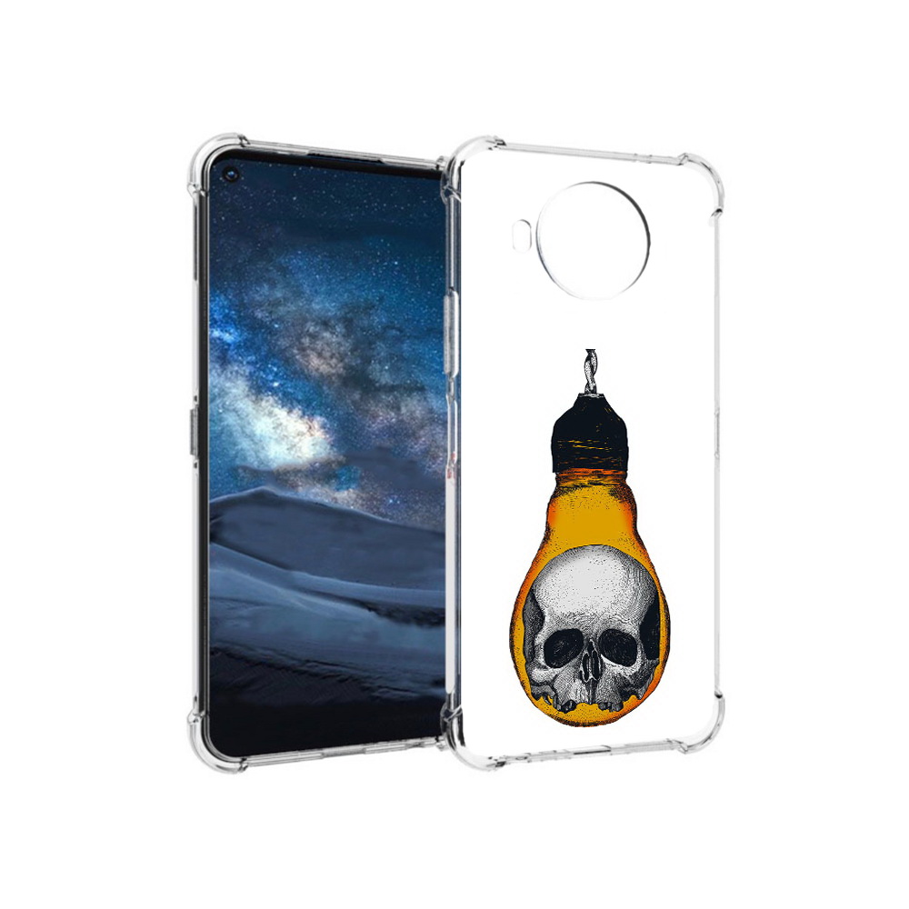 

Чехол MyPads Tocco для Nokia 8.3 череп в лампочке (PT227053.110.676), Прозрачный, Tocco