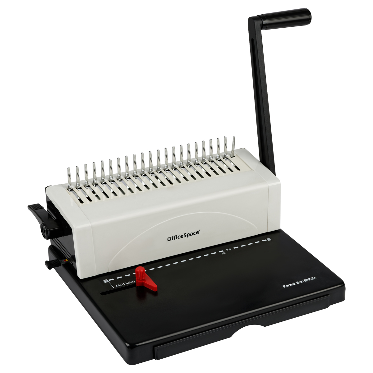 

Брошюровщик OfficeSpace BM254 "Perfect bind" для пластиковых пружин, пробивает 25л., сши, Черный