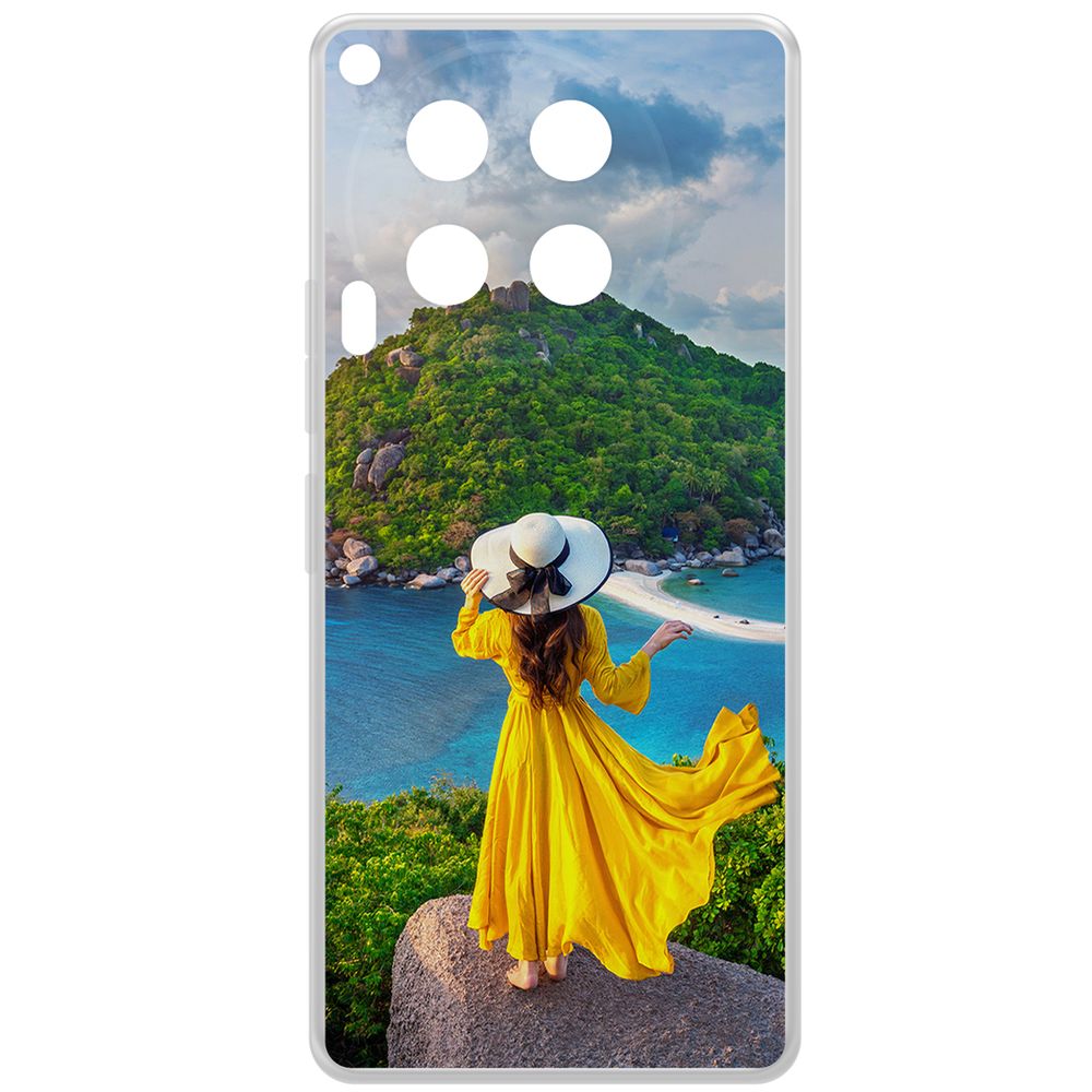 

Чехол-накладка Krutoff Clear Case Платье летнее женское для TECNO Camon 30, Прозрачный