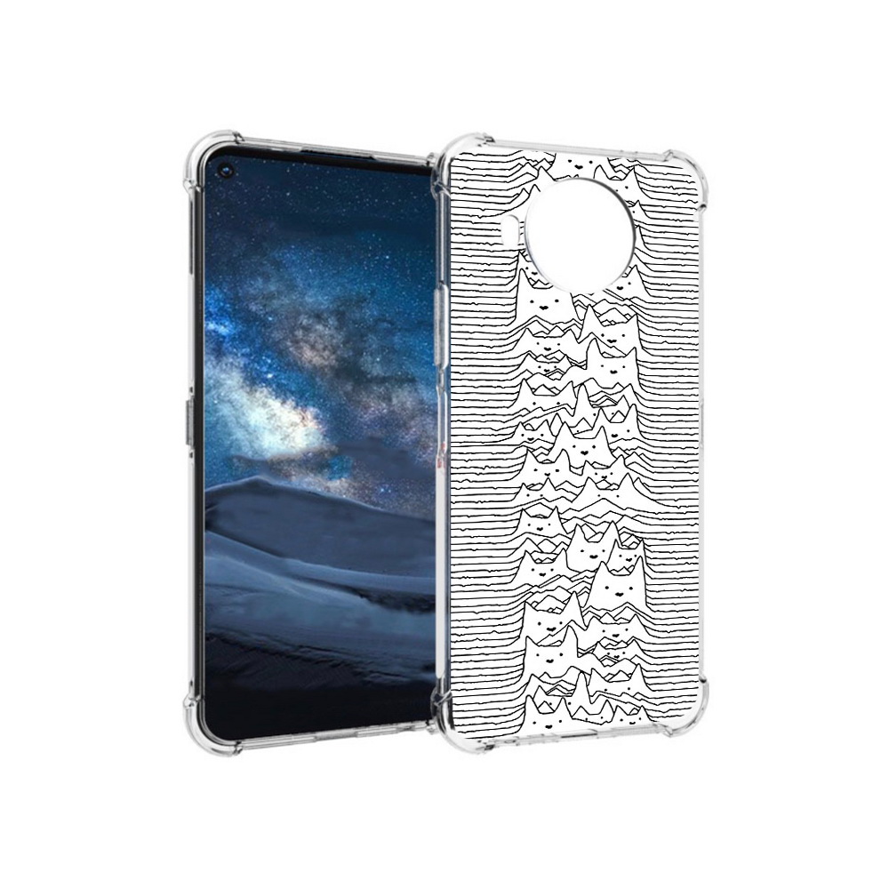 

Чехол MyPads Tocco для Nokia 8.3 черно белые коты 3D (PT227053.110.682), Прозрачный, Tocco