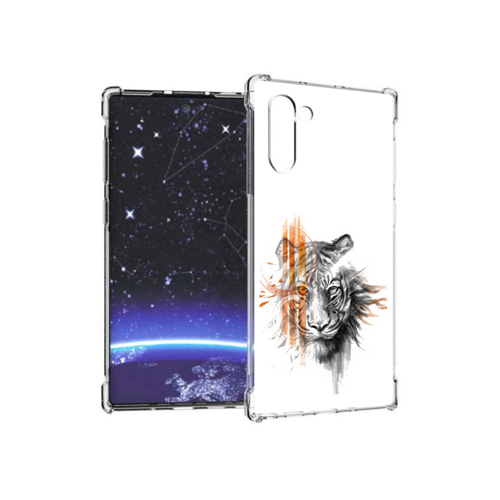 

Чехол MyPads Tocco для Samsung Galaxy Note 10 огненный тигр (PT135782.511.526), Прозрачный, Tocco