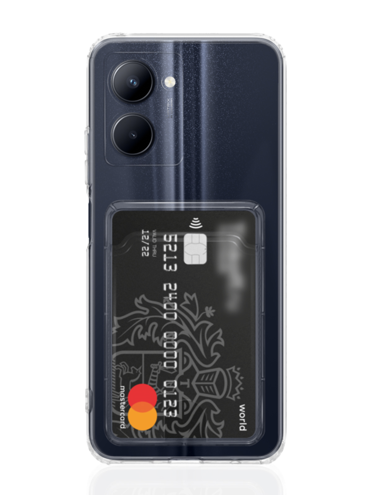 

Чехол MustHaveCase с карманом для карт для realme C33, Прозрачный