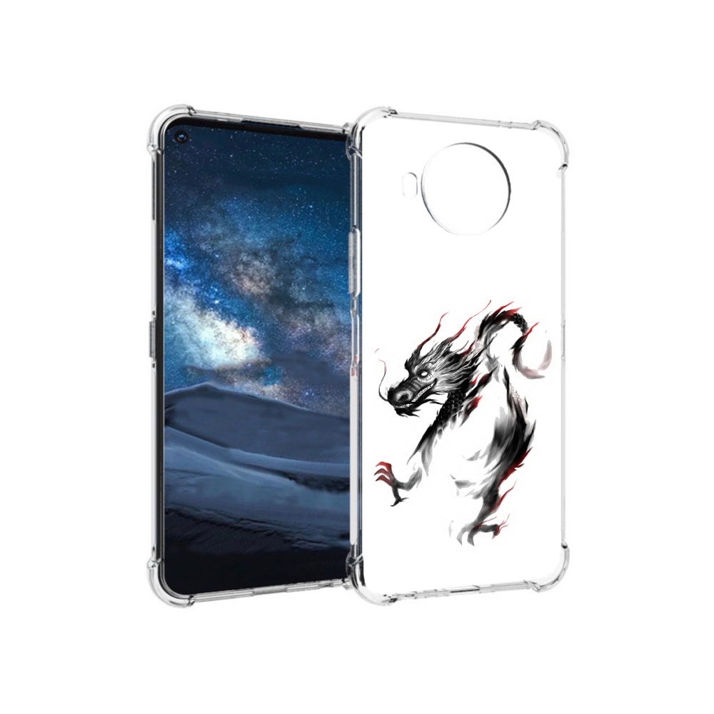 

Чехол MyPads Tocco для Nokia 8.3 черный дракон (PT227053.110.690), Прозрачный, Tocco